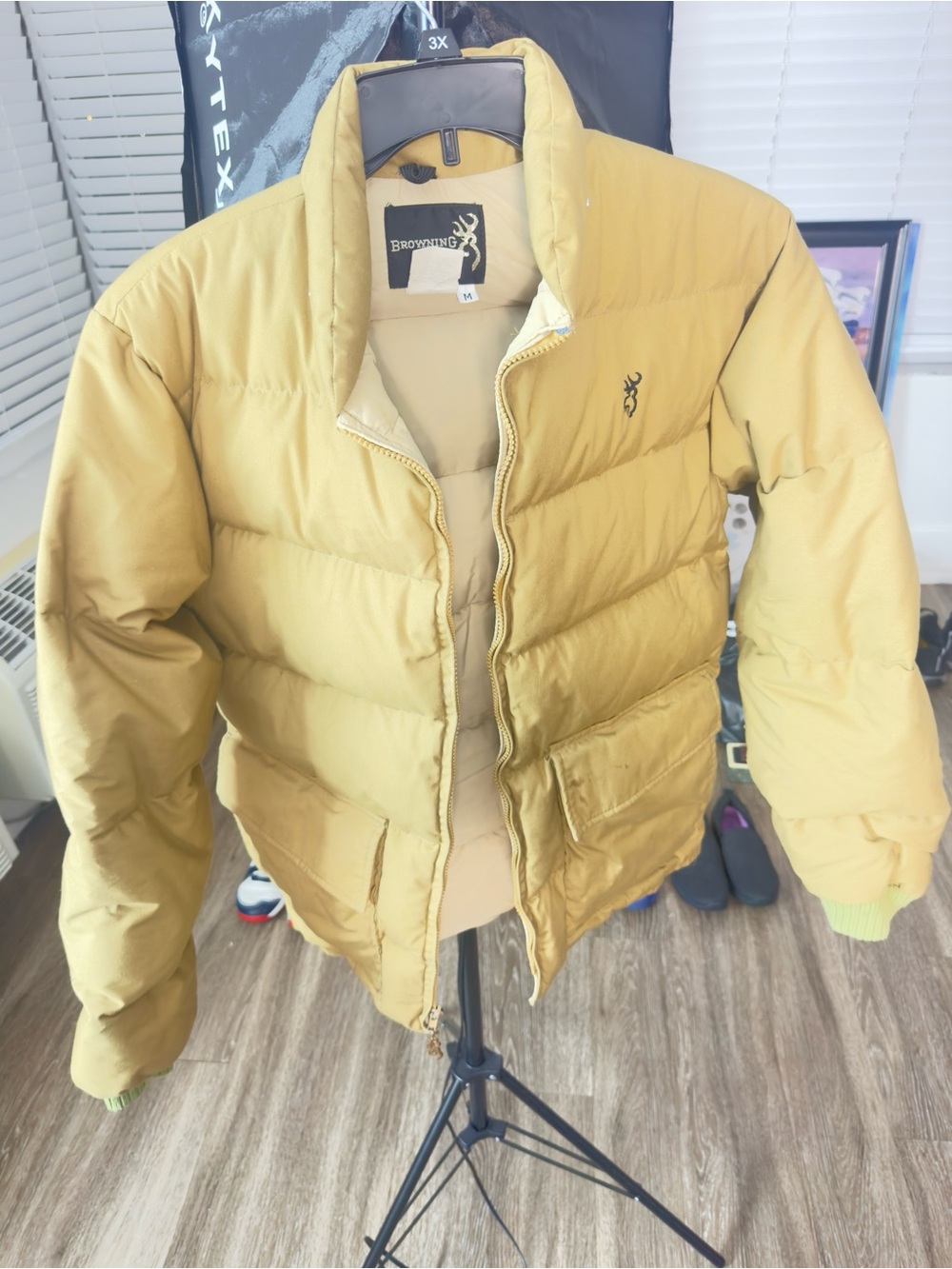 Browning Men's Golden Yellow Quilted Puffer Jacket